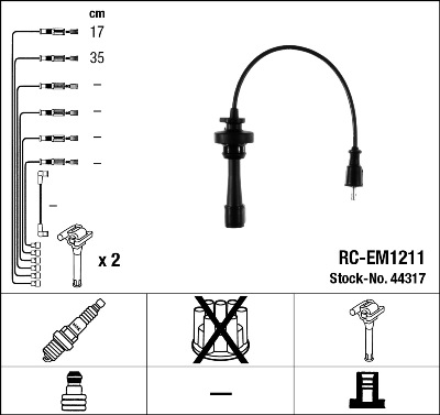 Bougiekabelset NGK 44317