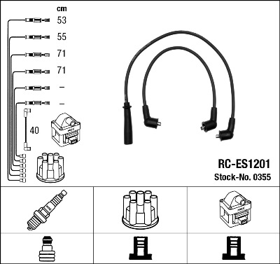 Bougiekabelset NGK 0355