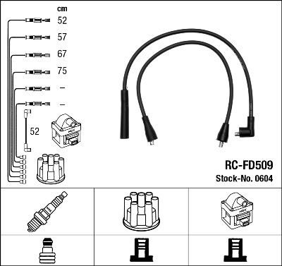 Bougiekabelset NGK 0604