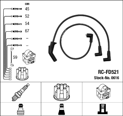 Bougiekabelset NGK 0616