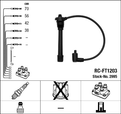 NGK Bougiekabelset 2995