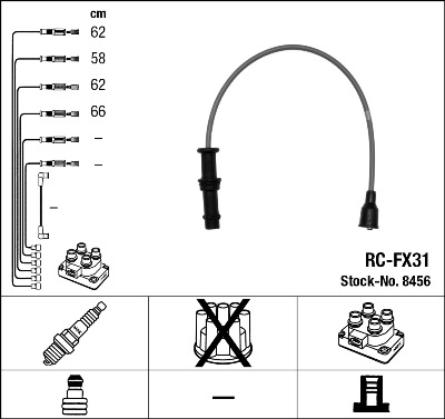 Bougiekabelset NGK 8456