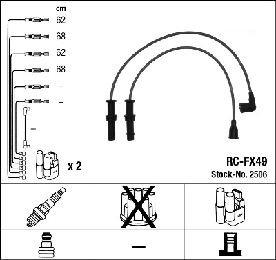 Bougiekabelset NGK 2506