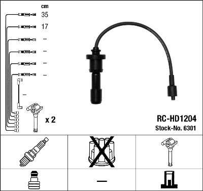 Bougiekabelset NGK 6301