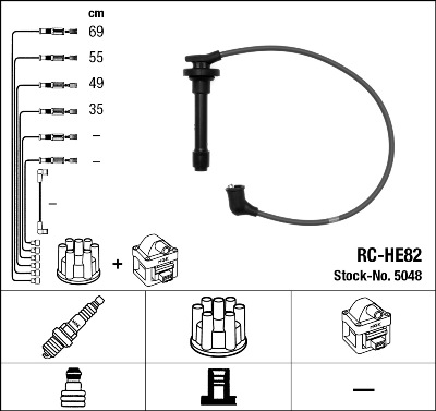 Bougiekabelset NGK 5048