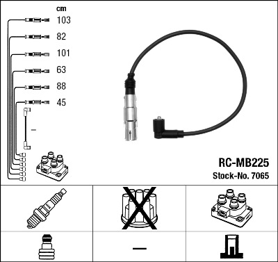 Bougiekabelset NGK 7065