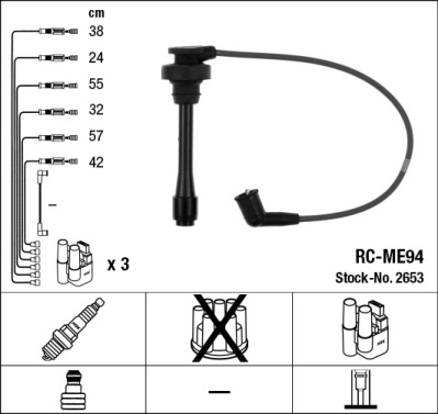 Bougiekabelset NGK 2653