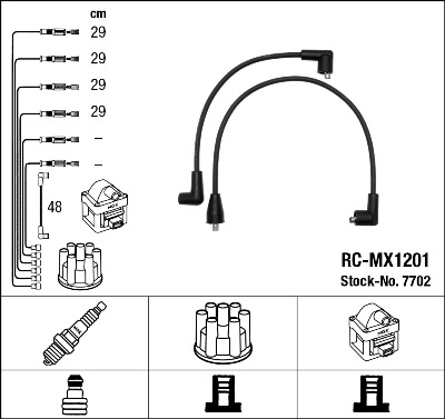 Bougiekabelset NGK 7702