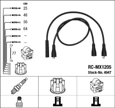 Bougiekabelset NGK 4947