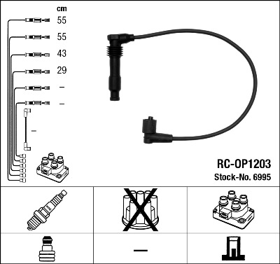 NGK Bougiekabelset 6995