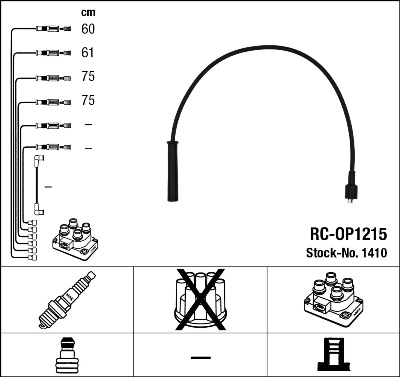 Bougiekabelset NGK 1410