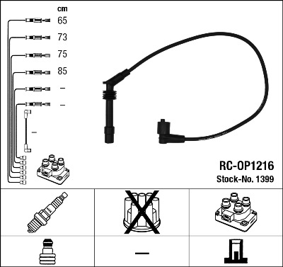 Bougiekabelset NGK 1399