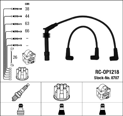 Bougiekabelset NGK 8707