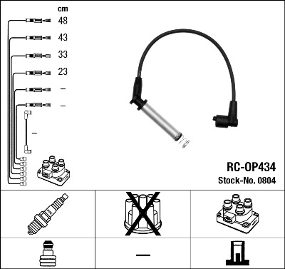 Bougiekabelset NGK 0804