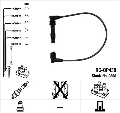 NGK Bougiekabelset 0808