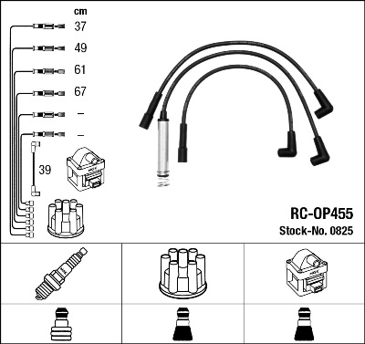 Bougiekabelset NGK 0825