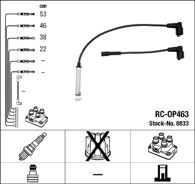 Bougiekabelset NGK 0833