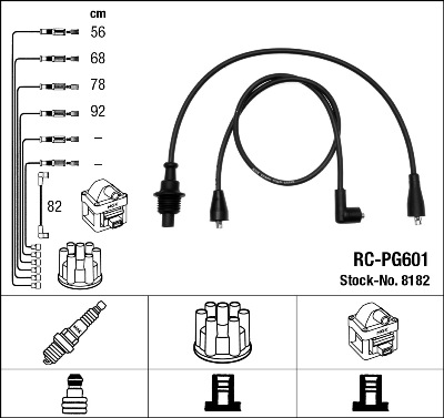 Bougiekabelset NGK 8182