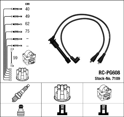 Bougiekabelset NGK 7109