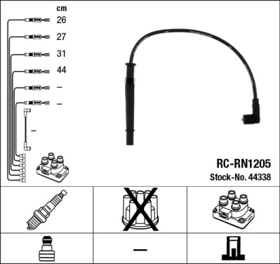 Bougiekabelset NGK 44338