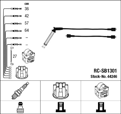 Bougiekabelset NGK 44246