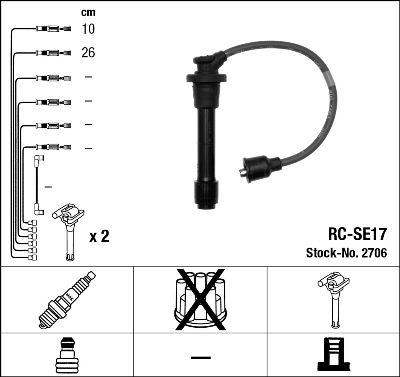 Bougiekabelset NGK 2706