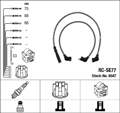 Bougiekabelset NGK 8047