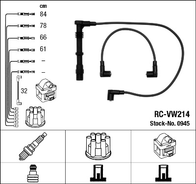 Bougiekabelset NGK 0945