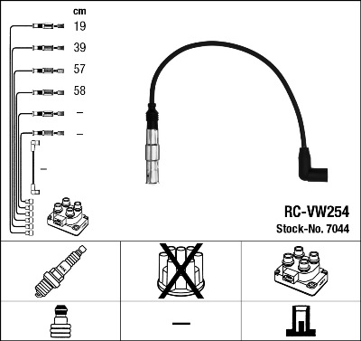 Bougiekabelset NGK 7044