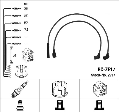 Bougiekabelset NGK 2917