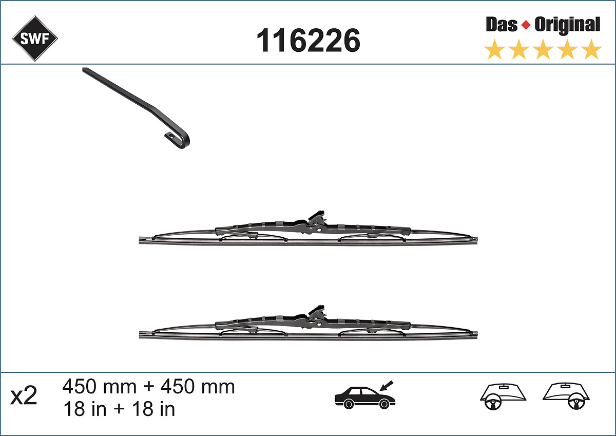 SWF Ruitenwisserblad 116226