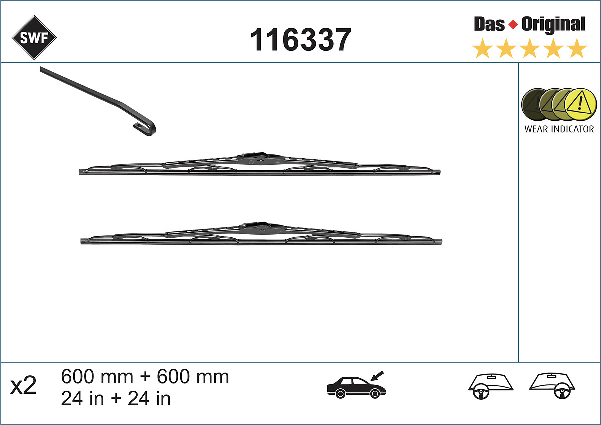 SWF Ruitenwisserblad 116337