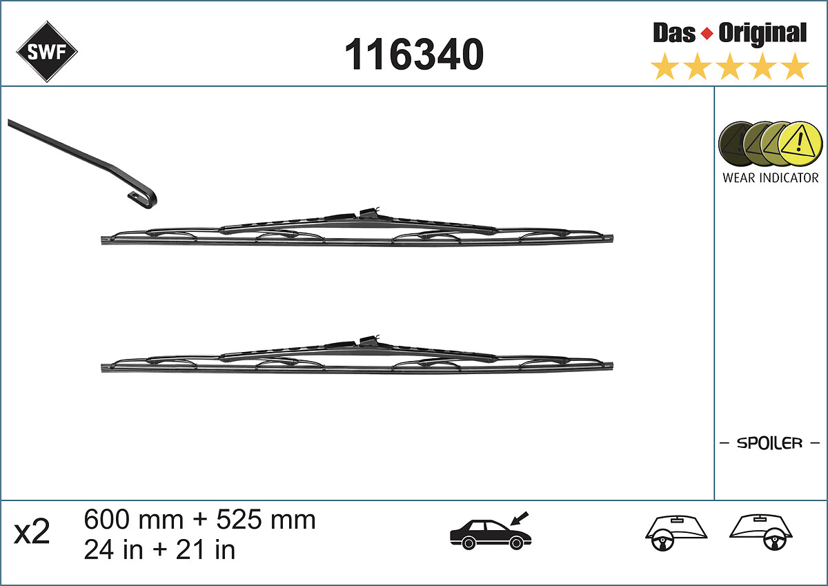 SWF Ruitenwisserblad 116340