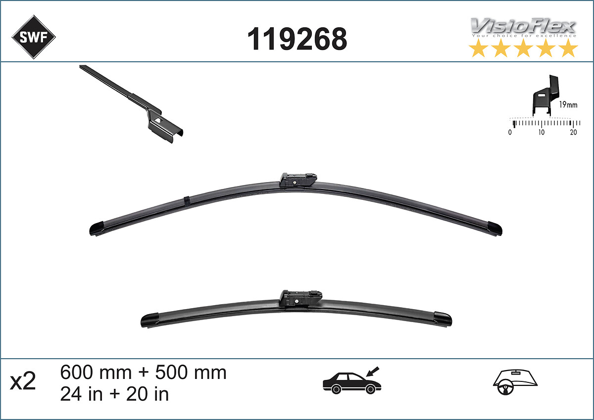 SWF Ruitenwisserblad 119268