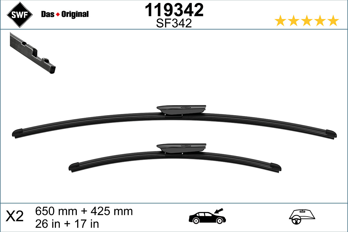 SWF Ruitenwisserblad 119342