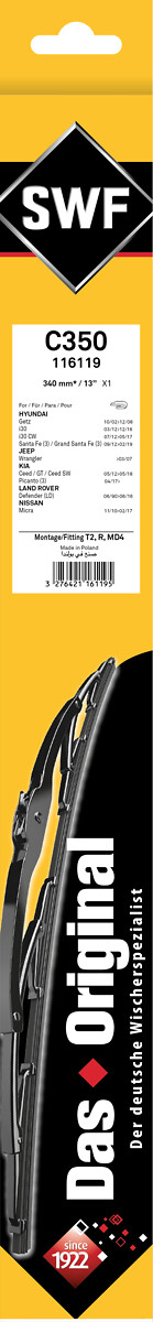 SWF Ruitenwisserblad 116119