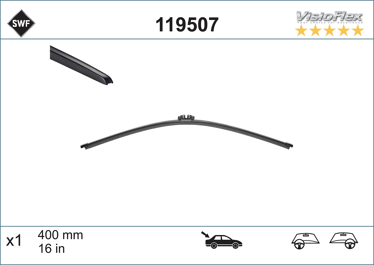 SWF Ruitenwisserblad 119507