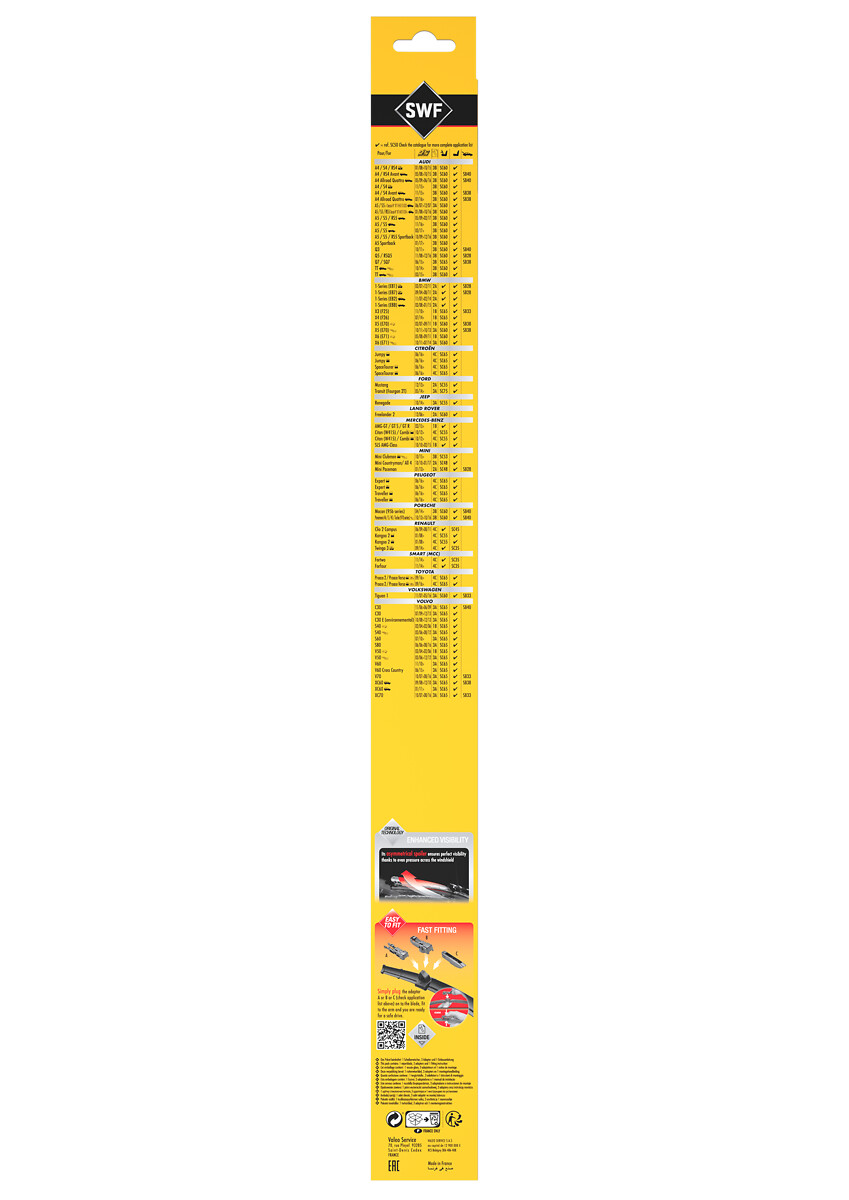SWF Ruitenwisserblad 262206