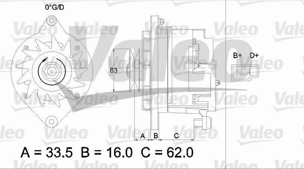 Valeo Alternator/Dynamo 436109