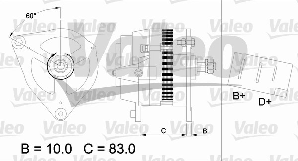 Valeo Alternator/Dynamo 436140