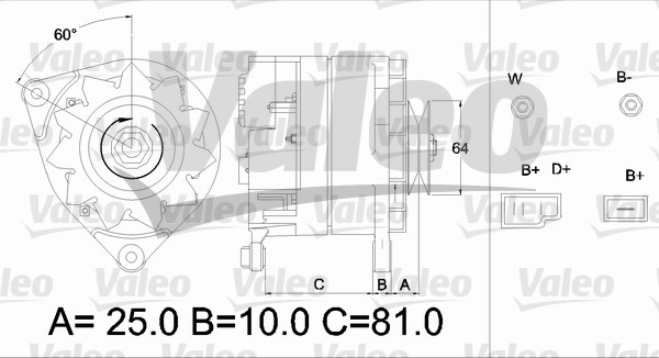 Valeo Alternator/Dynamo 436181