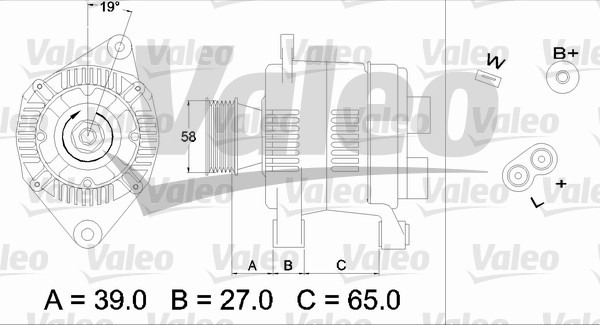 Valeo Alternator/Dynamo 436282