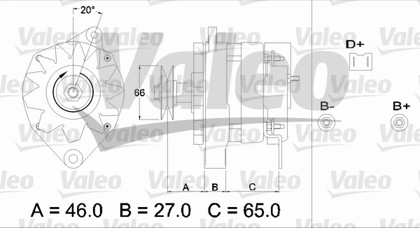 Valeo Alternator/Dynamo 436308