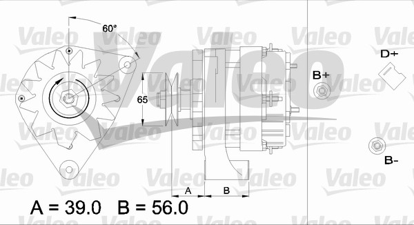 Valeo Alternator/Dynamo 436314