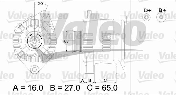 Valeo Alternator/Dynamo 436336