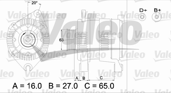 Valeo Alternator/Dynamo 436340