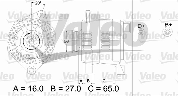 Valeo Alternator/Dynamo 436344