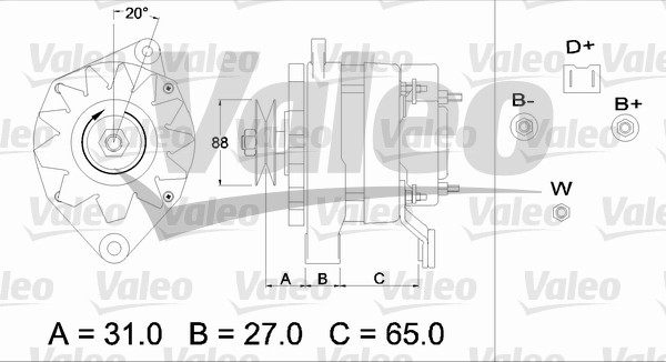 Valeo Alternator/Dynamo 436350