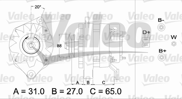 Valeo Alternator/Dynamo 436360