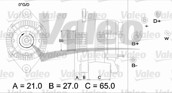 Alternator/Dynamo Valeo 436403